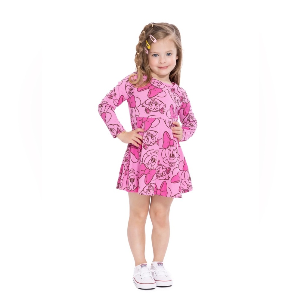 Minnie Mouse Toddler Long Sleeve Dress NWT 18M & 3T - Picture 6 of 7